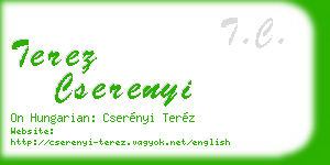 terez cserenyi business card